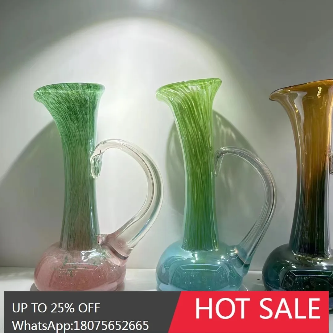 MJY French Retro Handmade Glass Vase Vintage Style Living Room Ornament Flower Container
MJY French Retro Handmade Glass Vase Vintage Style Living Room Ornament Flower Container