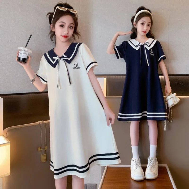 2025 summer New retro Girls short princess Dress Cotton Sailor Collar Teens striped JK Patchwork Baby Clothes Toddler 4 12 year
2025 summer New retro Girls short princess Dress Cotton Sailor Collar Teens striped JK Patchwork Baby Clothes Toddler 4 12 year