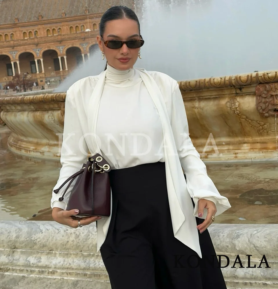 KONDALA атласные рубашки с шарфом и воротником для поездок на работу, женская уличная рубашка с открытой спиной и длинными рукавами, 2026, весенняя модная праздничная элегантная рубашка
KONDALA атласные рубашки с шарфом и воротником для поездок на работу, женская уличная рубашка с открытой спиной и длинными рукавами, 2026, весенняя модная праздничная элегантная рубашка