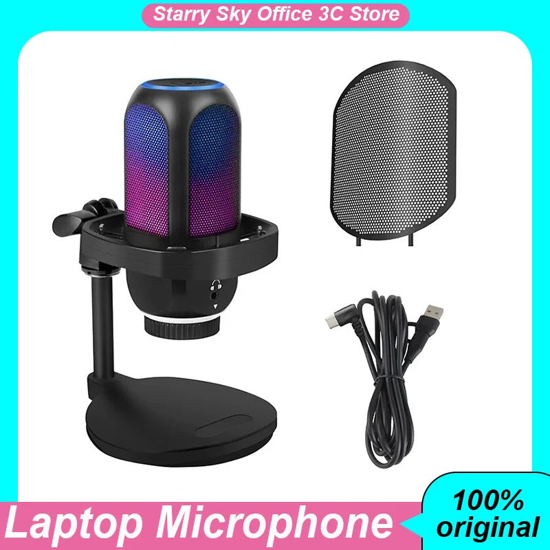 Condenser Microphone with Anti Spray Mesh USB RGB Audio Recording Live Game Microphone Al Noise Reduction Real-time Listening
Condenser Microphone with Anti Spray Mesh USB RGB Audio Recording Live Game Microphone Al Noise Reduction Real-time Listening