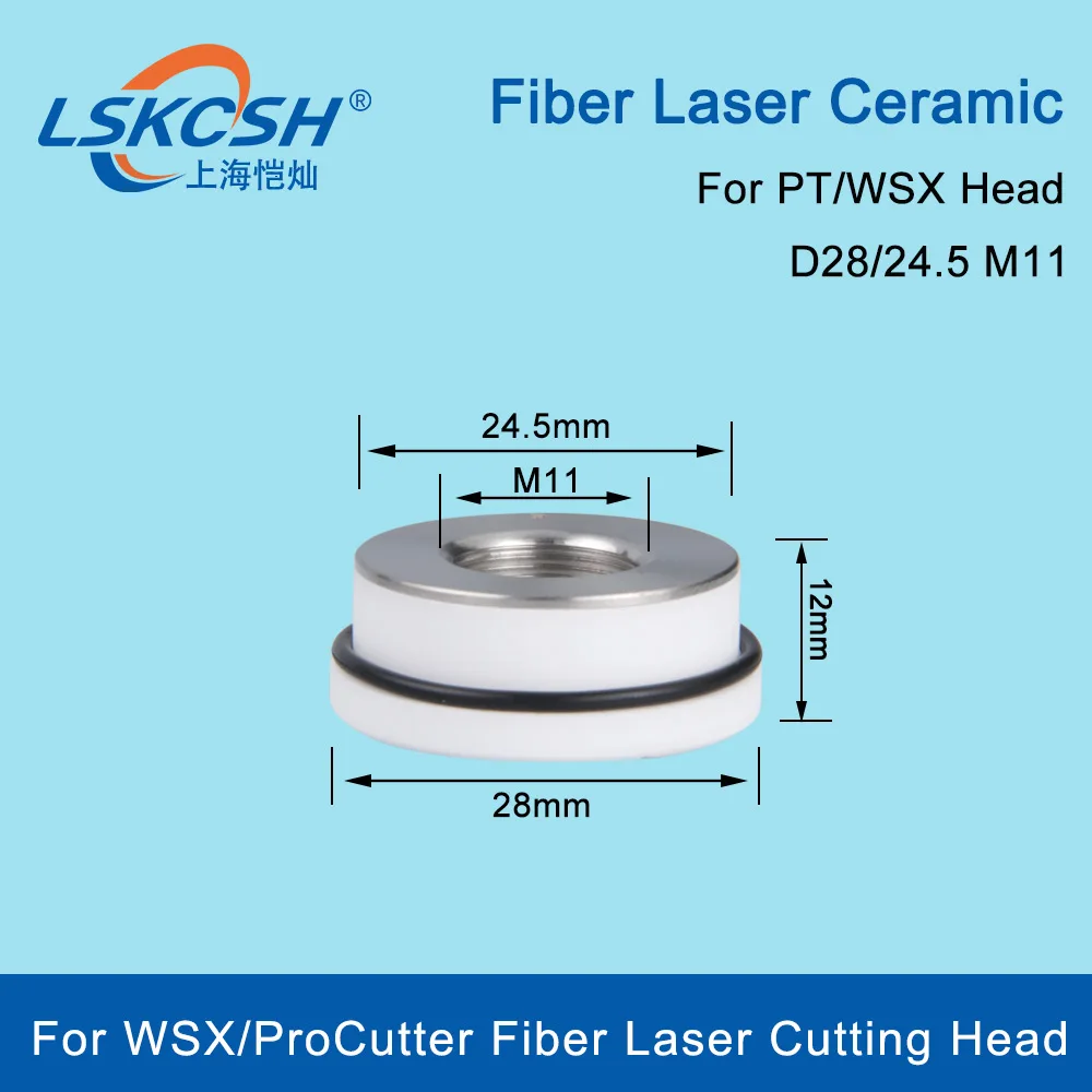 LSKCSH PT/ WSX Ceramic Nozzles Holder KTB2 CON P0571-1051-00001 Dia.28mm M11 Laser Ceramic For PT HSG Fiber Laser Cutting Head
LSKCSH PT/ WSX Ceramic Nozzles Holder KTB2 CON P0571-1051-00001 Dia.28mm M11 Laser Ceramic For PT HSG Fiber Laser Cutting Head