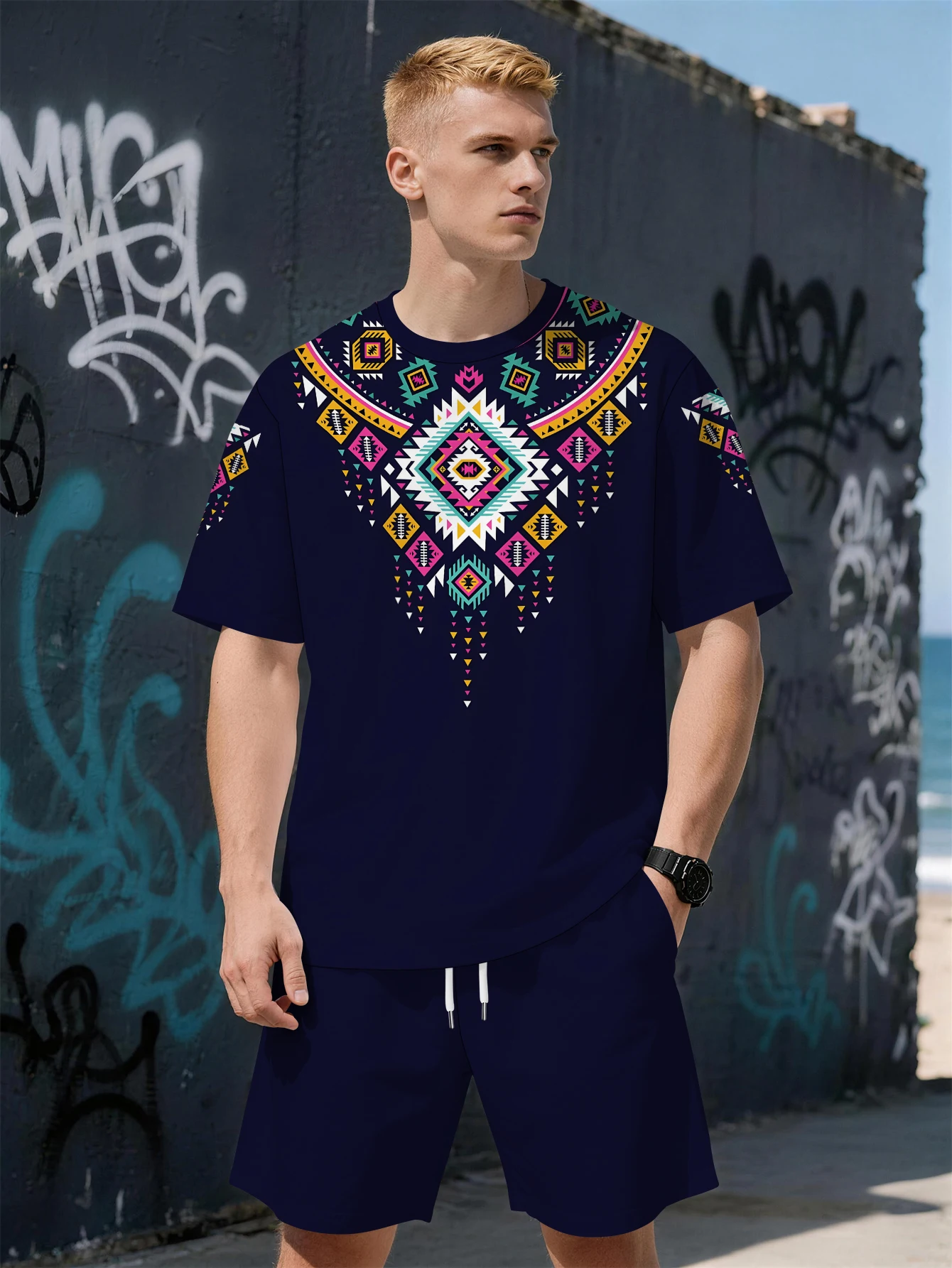 2026 Summer New Men's Short-Sleeved Set - 3D Trendy Brand Retro Pattern Print - Fashion Street Style - Comfortable and Soft
2026 Summer New Men's Short-Sleeved Set - 3D Trendy Brand Retro Pattern Print - Fashion Street Style - Comfortable and Soft