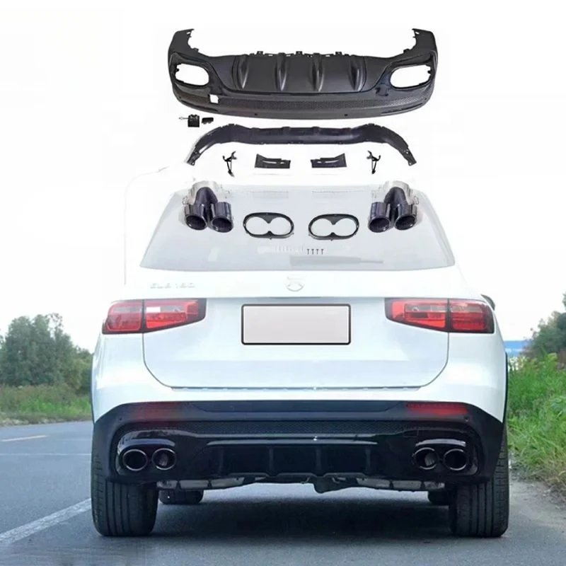 45 Style Car Rear Diffuser Lip Kit Muffler Exhaust PP Material for GLB Class GLB200 GLB180 GLB250 2020-2022 - Car Bodykit
45 Style Car Rear Diffuser Lip Kit Muffler Exhaust PP Material for GLB Class GLB200 GLB180 GLB250 2020-2022 - Car Bodykit