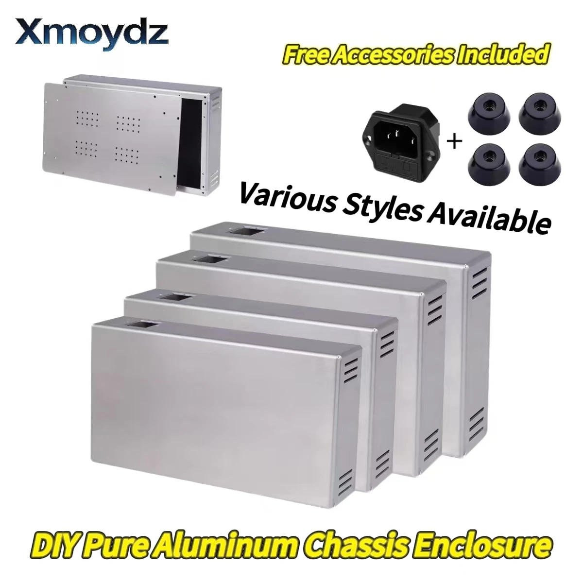 HiFi DIY Pure Aluminum Tube Amplifier Chassis EL34 Pre-drilled Power Hole 4 Sizes Free Accessories Enclosure Case
HiFi DIY Pure Aluminum Tube Amplifier Chassis EL34 Pre-drilled Power Hole 4 Sizes Free Accessories Enclosure Case