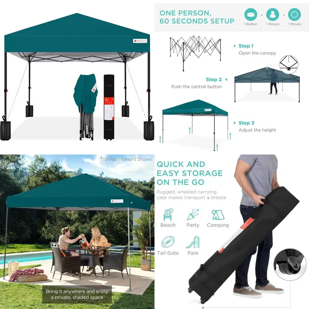 Мгновенная портативная выдвижная палатка с навесом на 1 человека 8x8 футов с удобной установкой, чехлом для переноски и 4 весовыми сумками для наружного укрытия.
Мгновенная портативная выдвижная палатка с навесом на 1 человека 8x8 футов с удобной установкой, чехлом для переноски и 4 весовыми сумками для наружного укрытия.