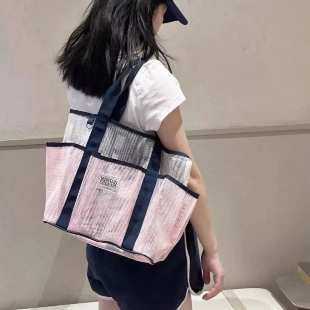 Летняя сетчатая пляжная сумка-тоут, складная дышащая сумка для плавания, сумка для хранения туалетных принадлежностей большой емкости с несколькими карманами
Летняя сетчатая пляжная сумка-тоут, складная дышащая сумка для плавания, сумка для хранения туалетных принадлежностей большой емкости с несколькими карманами