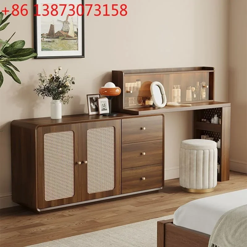 Retro style integrated bedroom solid wood frame bedside storage cabinet small apartment desk makeup table
Retro style integrated bedroom solid wood frame bedside storage cabinet small apartment desk makeup table