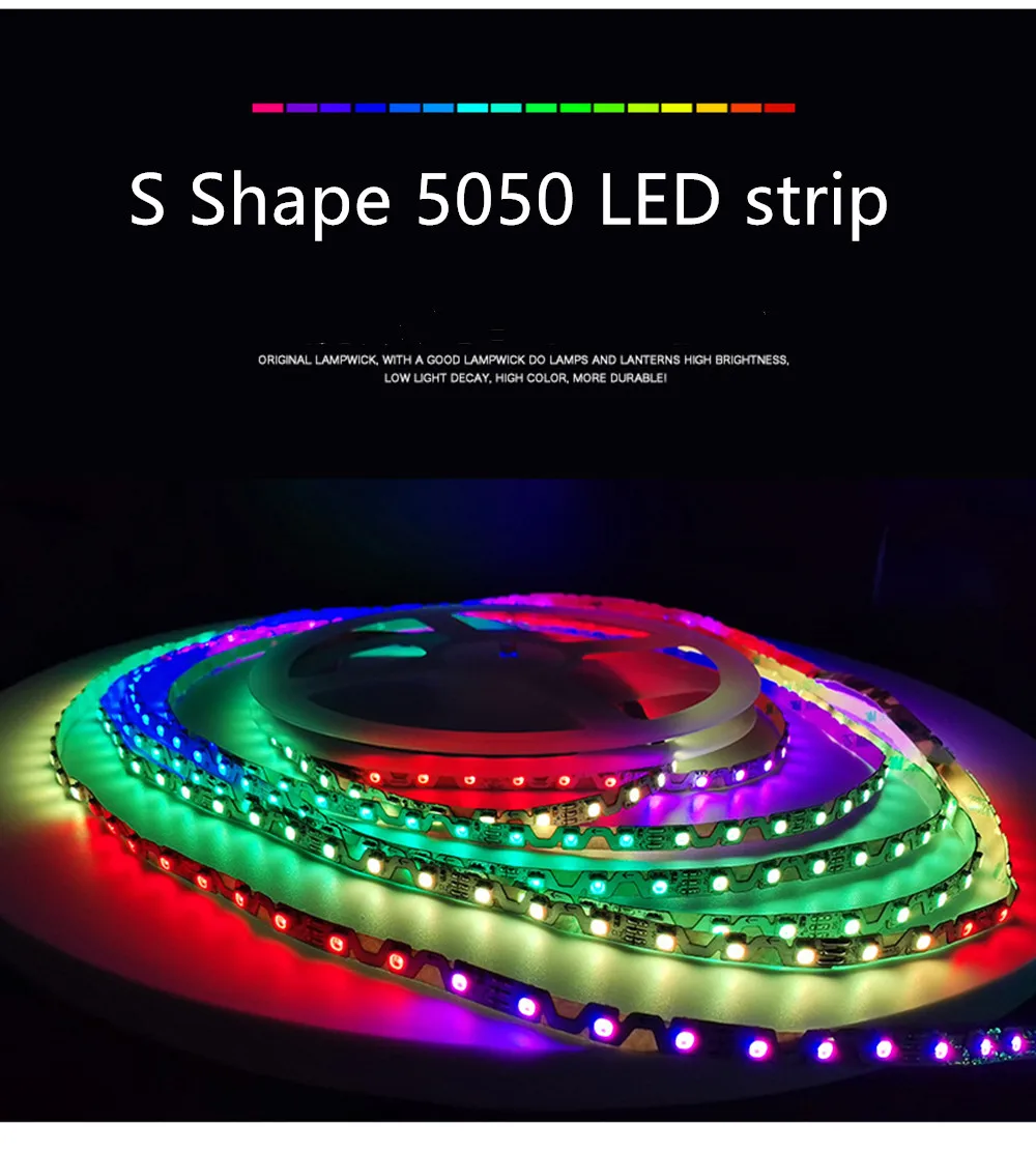 100M S Shape 5050 LED strip 60Led/m LED tape, Cool white/warm white/RGB, DC12V Non-waterproof 5m/lot for Channel Letter
100M S Shape 5050 LED strip 60Led/m LED tape, Cool white/warm white/RGB, DC12V Non-waterproof 5m/lot for Channel Letter