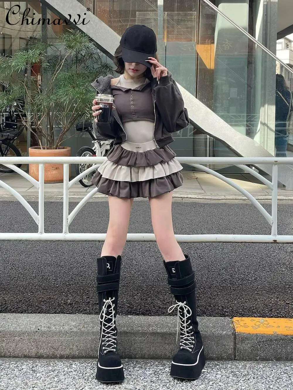 Autumn New Japanese Style Fashion Off-the-shoulder Halter Color Block Ribbed Slim-fit Cropped Top Skirt Women's Two-piece Set
Autumn New Japanese Style Fashion Off-the-shoulder Halter Color Block Ribbed Slim-fit Cropped Top Skirt Women's Two-piece Set
