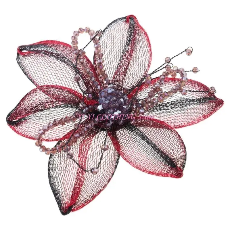 N5KF Crystal Flower Artistic Applique for Clothes Hat Sewing Brooch DIY Scarf
N5KF Crystal Flower Artistic Applique for Clothes Hat Sewing Brooch DIY Scarf