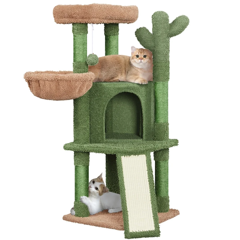 Cat Tree 42 inch Cactus-Themed Cat Tree Halloween Multi Level Cat Tower with Platform Condo Basket Scratching Posts Board
Cat Tree 42 inch Cactus-Themed Cat Tree Halloween Multi Level Cat Tower with Platform Condo Basket Scratching Posts Board