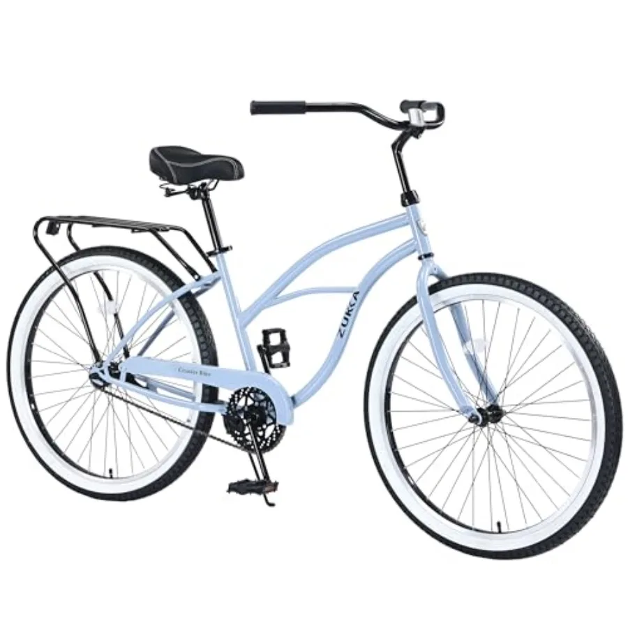 26 Inch Beach Cruiser Bike for Men Mens Hybrid Bike Single Speeds Steel Frame Commuter Bike for Women Men Senior Height-Adjusta
26 Inch Beach Cruiser Bike for Men Mens Hybrid Bike Single Speeds Steel Frame Commuter Bike for Women Men Senior Height-Adjusta
