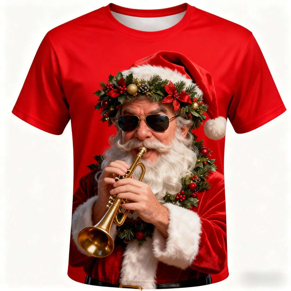 Funny Santa Claus Graphic T Shirt For Men Christmas Party Tees For Boy's Festival Gifts Casual Loose T-shirt Street Male Clothes
Funny Santa Claus Graphic T Shirt For Men Christmas Party Tees For Boy's Festival Gifts Casual Loose T-shirt Street Male Clothes
