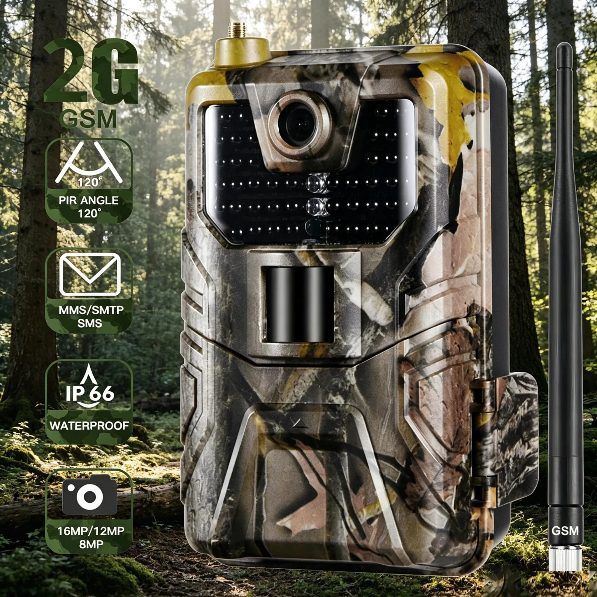 HC900 Mobile Hunting Camera 2G Night Vision Wildlife Trail Camera Support SMS MMS SMTP Email Outdoor Surveillance
HC900 Mobile Hunting Camera 2G Night Vision Wildlife Trail Camera Support SMS MMS SMTP Email Outdoor Surveillance
