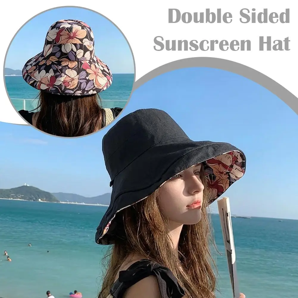 Double-Sided Printed Sun Hat Dual-Style Reversible Wear Sun Protection Windproof Rope Flower Print Wide Brim Fisherman Hats
Double-Sided Printed Sun Hat Dual-Style Reversible Wear Sun Protection Windproof Rope Flower Print Wide Brim Fisherman Hats
