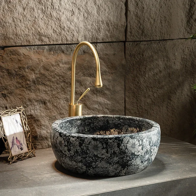 Retro countertop , wash basin single courtyard pool basin balcony basin household wash bathroom.
Retro countertop , wash basin single courtyard pool basin balcony basin household wash bathroom.