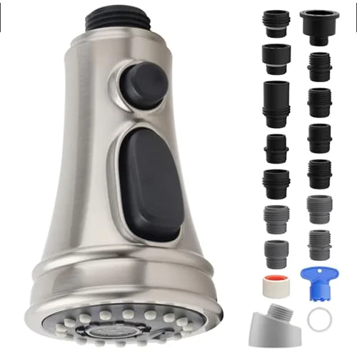 Pull Down Kitchen Faucet Head Replacement, 3 Function Anti-Splashing Faucet Head for Kitchen Sink, Kitchen Faucet Head Replaceme
Pull Down Kitchen Faucet Head Replacement, 3 Function Anti-Splashing Faucet Head for Kitchen Sink, Kitchen Faucet Head Replaceme