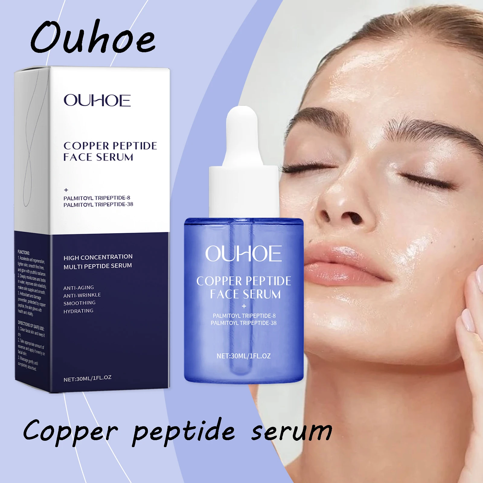 Ouhoe Copper Peptide Face Serum Moisturizing Restore Orignal Luster Enhance Skin Elasticity Smoothing Glowing Face Care Serum
Ouhoe Copper Peptide Face Serum Moisturizing Restore Orignal Luster Enhance Skin Elasticity Smoothing Glowing Face Care Serum