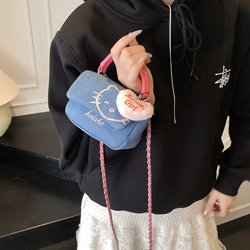 2025 New Hello Kitty Denim Mini Square Bag for Girls Crossbody Shoulder Handbag Fashion design
2025 New Hello Kitty Denim Mini Square Bag for Girls Crossbody Shoulder Handbag Fashion design