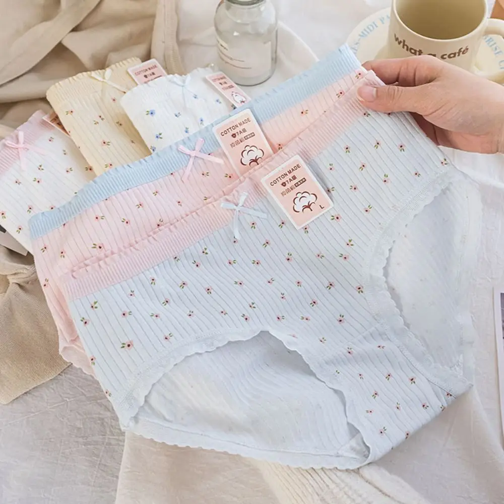 5Pcs Simple Bowknot Lace Flower Panties Mid Waist Underpants Sweet Floral Briefs Cotton Crotch Lingerie Underwear for Women Girl
5Pcs Simple Bowknot Lace Flower Panties Mid Waist Underpants Sweet Floral Briefs Cotton Crotch Lingerie Underwear for Women Girl