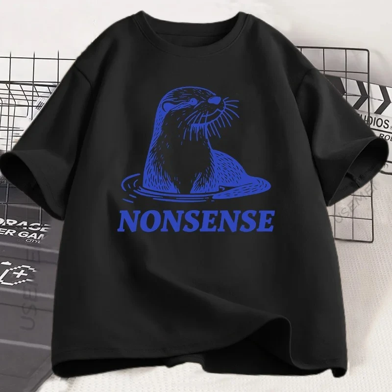 Otter Nonsense T-Shirt Funny Sea Otters Meme Tee Vintage Y2K Animal Humor Graphic T Shirts Short Sleeve Breathable Casual Top
Otter Nonsense T-Shirt Funny Sea Otters Meme Tee Vintage Y2K Animal Humor Graphic T Shirts Short Sleeve Breathable Casual Top