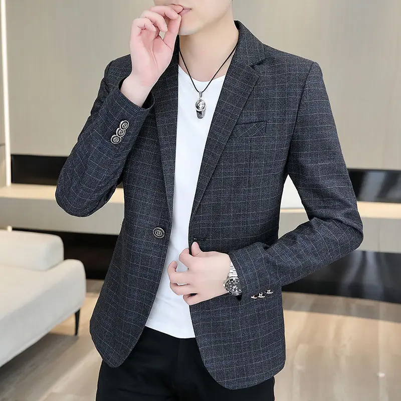 2023 New Spring Autumn Men's Plaid Blazer Business Casual Suit Jacket Office Party Wedding Dress Coat Brand Clothes L125
2023 New Spring Autumn Men's Plaid Blazer Business Casual Suit Jacket Office Party Wedding Dress Coat Brand Clothes L125