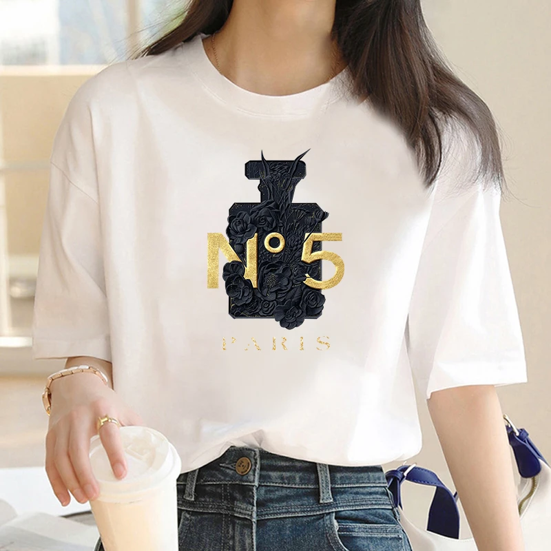 Design Perfume Printing Y2k T-shirt For Women's Summer Oversized Ladies Short Sleeved Tees Clothing Loose Pure Cotton Soft Tops
Design Perfume Printing Y2k T-shirt For Women's Summer Oversized Ladies Short Sleeved Tees Clothing Loose Pure Cotton Soft Tops