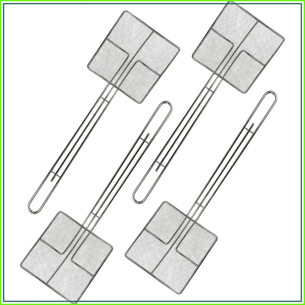 4-Pack 6.5" Square Wire Mesh Strainer with Long Handle for Deep Frying & Restaurant Use
4-Pack 6.5" Square Wire Mesh Strainer with Long Handle for Deep Frying & Restaurant Use