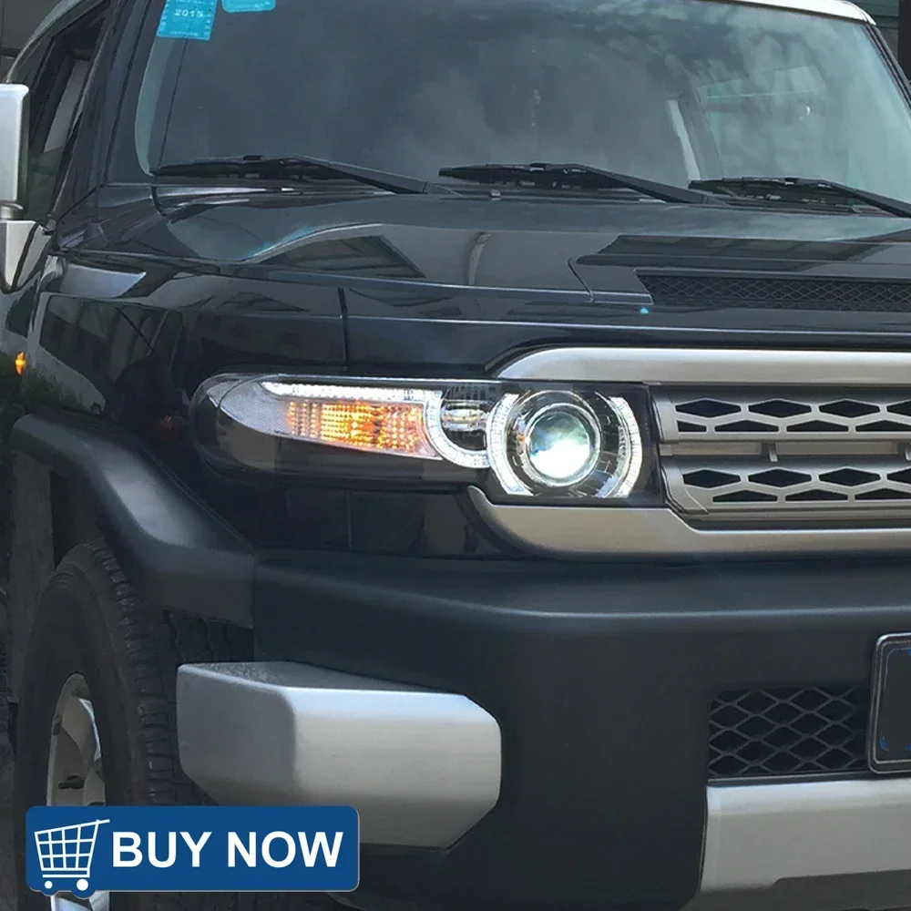 Автомобильные фары для Toyota FJ Cruiser 2007-2017, светодиодные передние лампы автомобиля в сборе, обновление Land Rover, дизайн, бифокальные линзы, аксессуары
Автомобильные фары для Toyota FJ Cruiser 2007-2017, светодиодные передние лампы автомобиля в сборе, обновление Land Rover, дизайн, бифокальные линзы, аксессуары