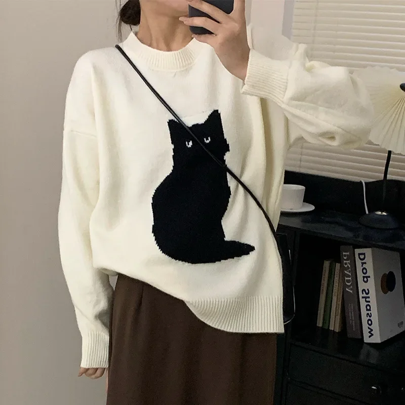 Women's Fashionable Innerwear Outerwear Design Cute Autumn Winter Polyester Viscose Knitted Sweater round Neck Pullover
Women's Fashionable Innerwear Outerwear Design Cute Autumn Winter Polyester Viscose Knitted Sweater round Neck Pullover