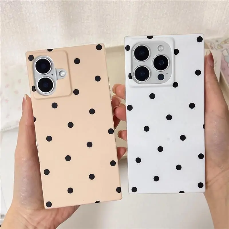 Fashion Black Wave Point Right Angle Case For iPhone 16 17 Pro Max 15 14 13 Cute Polka Dots Shockproof Back Cover
Fashion Black Wave Point Right Angle Case For iPhone 16 17 Pro Max 15 14 13 Cute Polka Dots Shockproof Back Cover