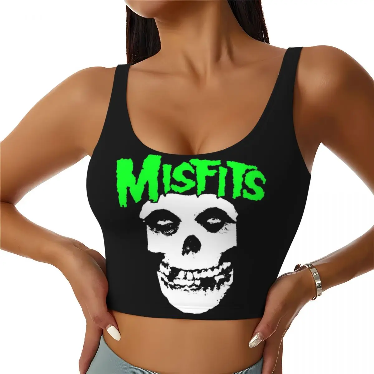 Custom Punk Rock Band Misfits High Impact Sports Bras Women Seamless Workout Running Crop Tank Tops
Custom Punk Rock Band Misfits High Impact Sports Bras Women Seamless Workout Running Crop Tank Tops