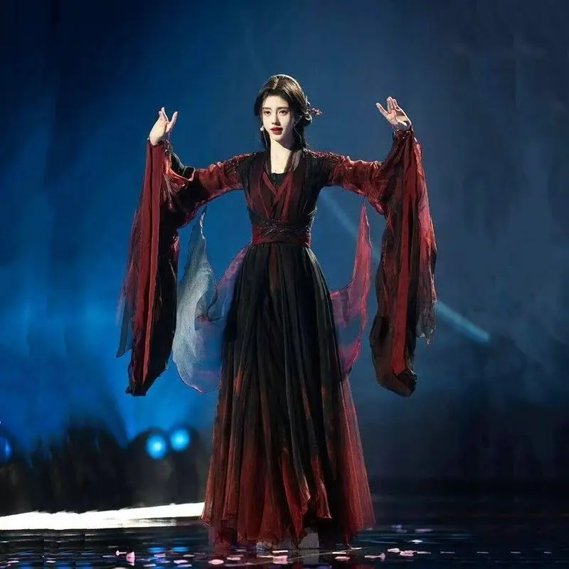 Classical Dance Costume Bla Lotus Large Swinging Skirt Ele Performance Outfit Fene Long Han Sle Sportswear
Classical Dance Costume Bla Lotus Large Swinging Skirt Ele Performance Outfit Fene Long Han Sle Sportswear