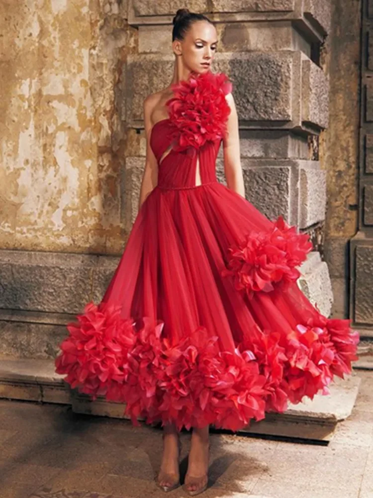 2024 New High End Party Dress Women Red Mesh One Shoulder Appliques Ball Gowns Birthday Celebrity Evening Dresses
2024 New High End Party Dress Women Red Mesh One Shoulder Appliques Ball Gowns Birthday Celebrity Evening Dresses