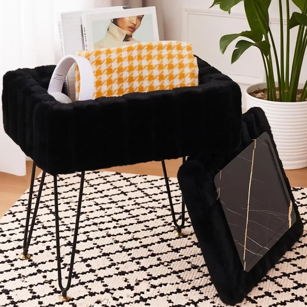 Storage Ottoman with Metal Legs, Vanity Stool, 16.5 x 11.8 x 18, Mink Fabric, Anti-Slip Seat, Accent Table, Storage Bench for Be
Storage Ottoman with Metal Legs, Vanity Stool, 16.5 x 11.8 x 18, Mink Fabric, Anti-Slip Seat, Accent Table, Storage Bench for Be