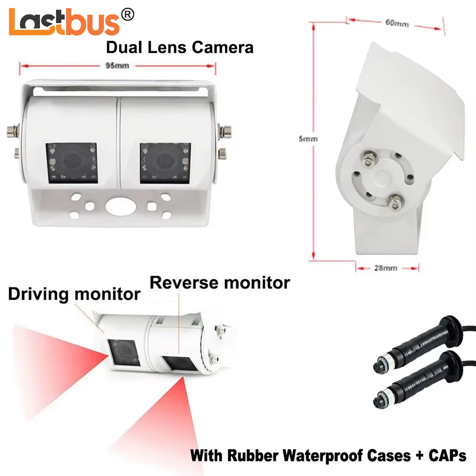 Lastbus Rear View CCD Camera White Dual Lens Reversing Camera RV Backup Cam Twin Adjustable Angle Lens Waterproof For Truck Bus
Lastbus Rear View CCD Camera White Dual Lens Reversing Camera RV Backup Cam Twin Adjustable Angle Lens Waterproof For Truck Bus