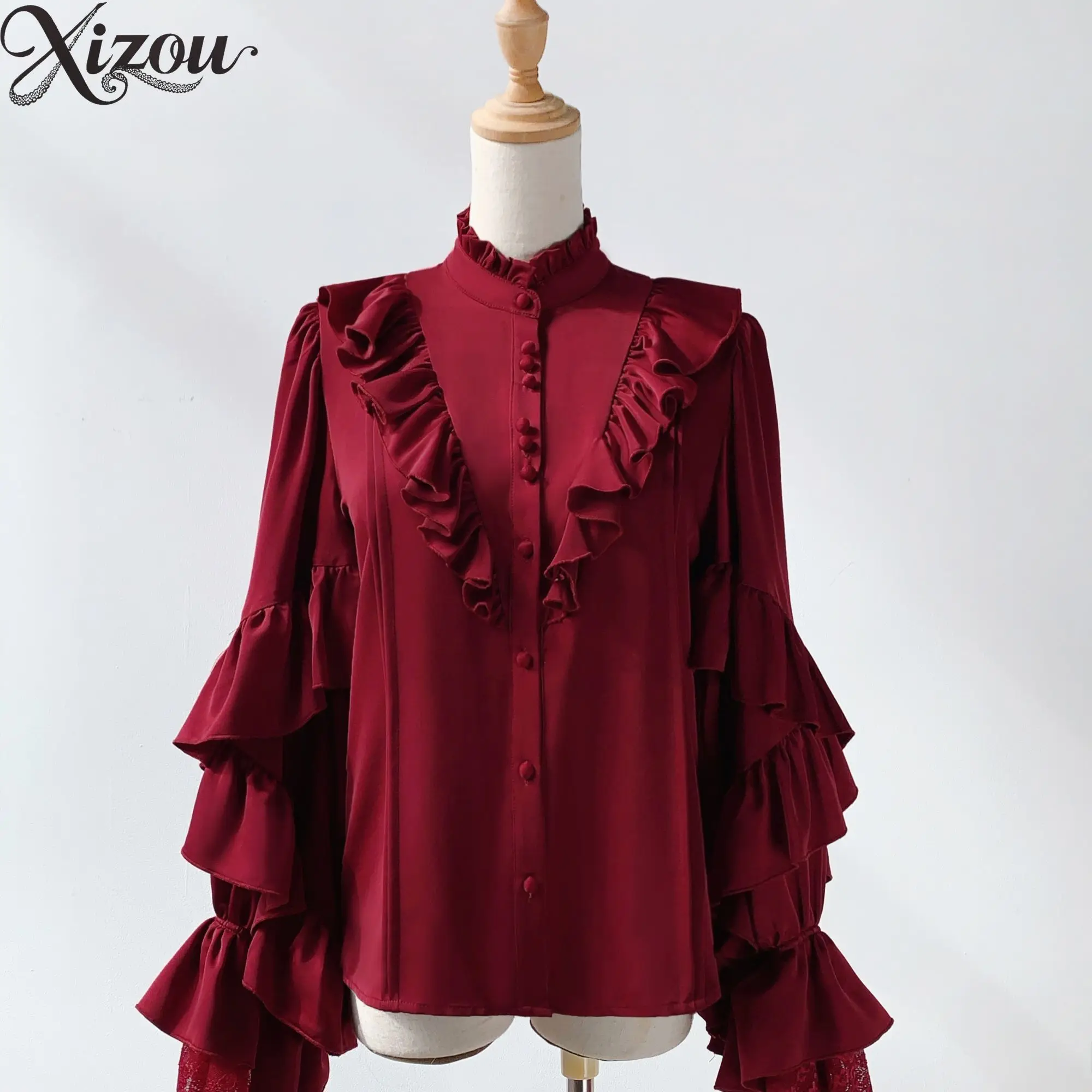 Блузка в стиле Оуджи Лолита: готическая, вампирская, средневековая, придворная, с рукавами «летучая мышь», длинными рукавами, на завязках, базовый топ, 2026, однотонная, красная, белая, с воротником-бабочкой
Блузка в стиле Оуджи Лолита: готическая, вампирская, средневековая, придворная, с рукавами «летучая мышь», длинными рукавами, на завязках, базовый топ, 2026, однотонная, красная, белая, с воротником-бабочкой