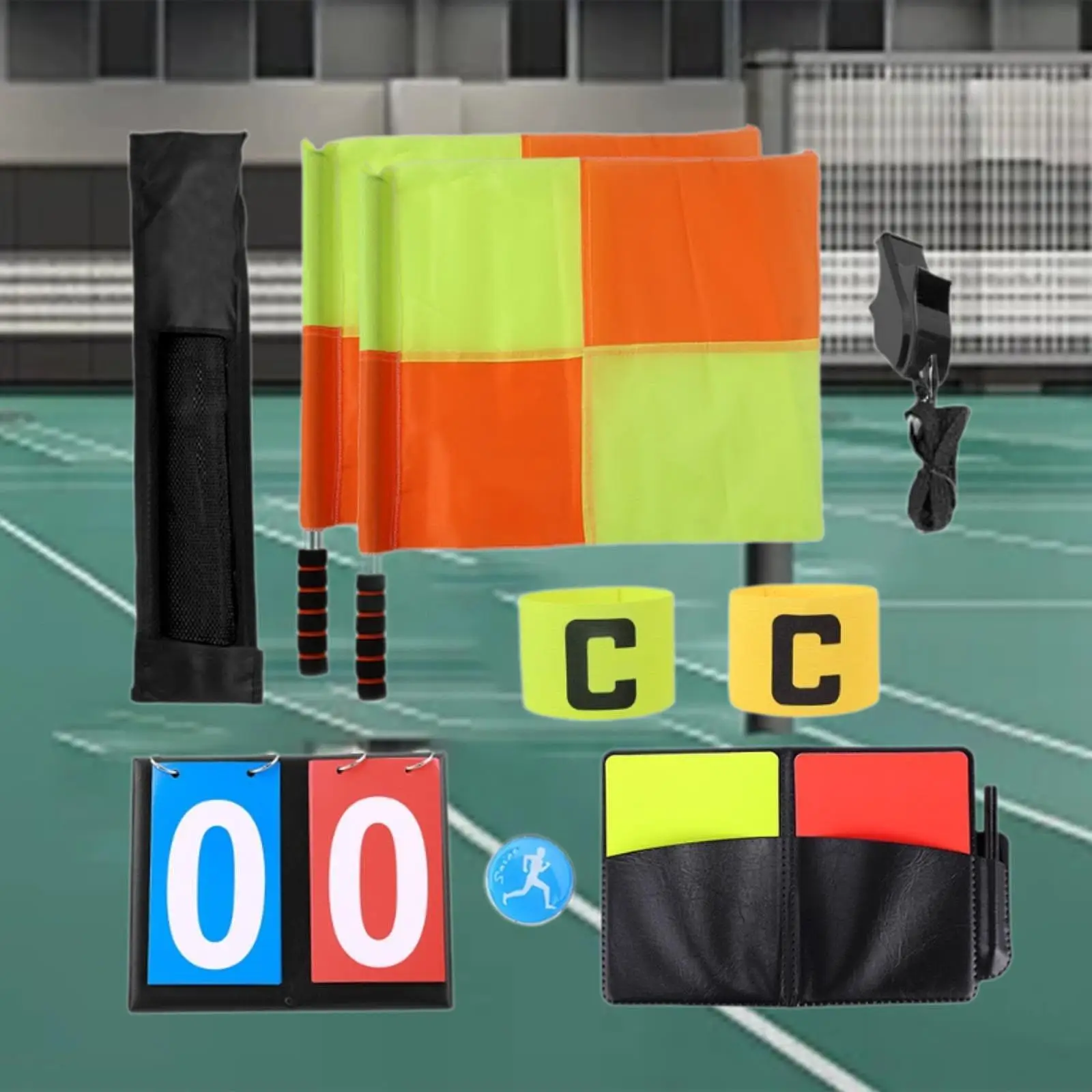 Soccer Referee Kit Soccer Ref Flag Whistle Referee Flag Accessories for Games Competition Football Basketball Training
Soccer Referee Kit Soccer Ref Flag Whistle Referee Flag Accessories for Games Competition Football Basketball Training