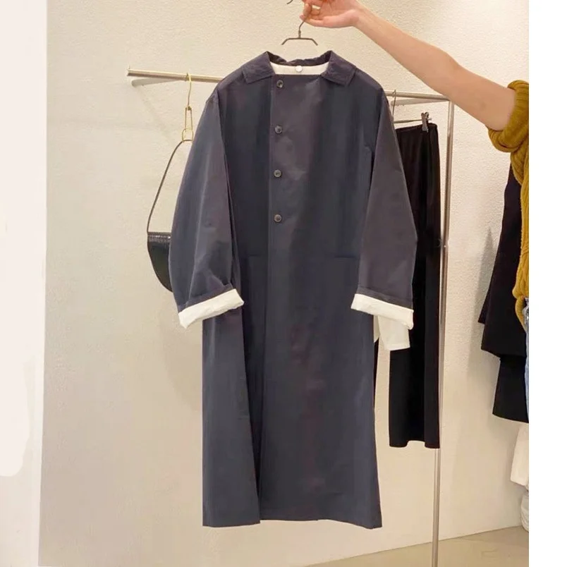 Artistic Aosphere Egg Collar Two-Way Wear Loose oulder Long Coat Dongda Gate Autumn Faion Outerwear Women's Clothing
Artistic Aosphere Egg Collar Two-Way Wear Loose oulder Long Coat Dongda Gate Autumn Faion Outerwear Women's Clothing