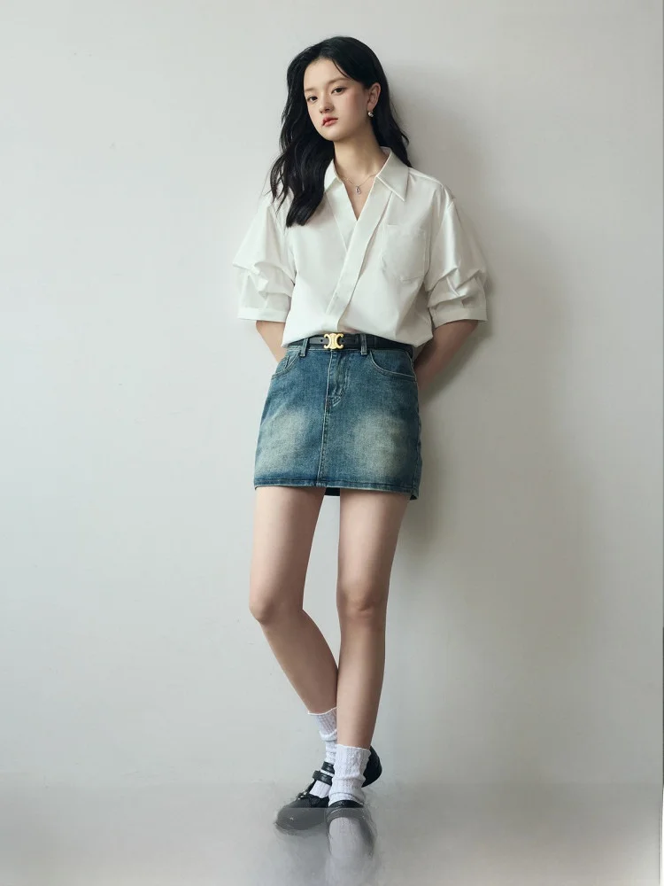 High Waist Denim Skirt Women's A-Line Slim Fit ort Skirt Summer New Arrival Vintage Sle Commute Friendly Casual Wear
High Waist Denim Skirt Women's A-Line Slim Fit ort Skirt Summer New Arrival Vintage Sle Commute Friendly Casual Wear