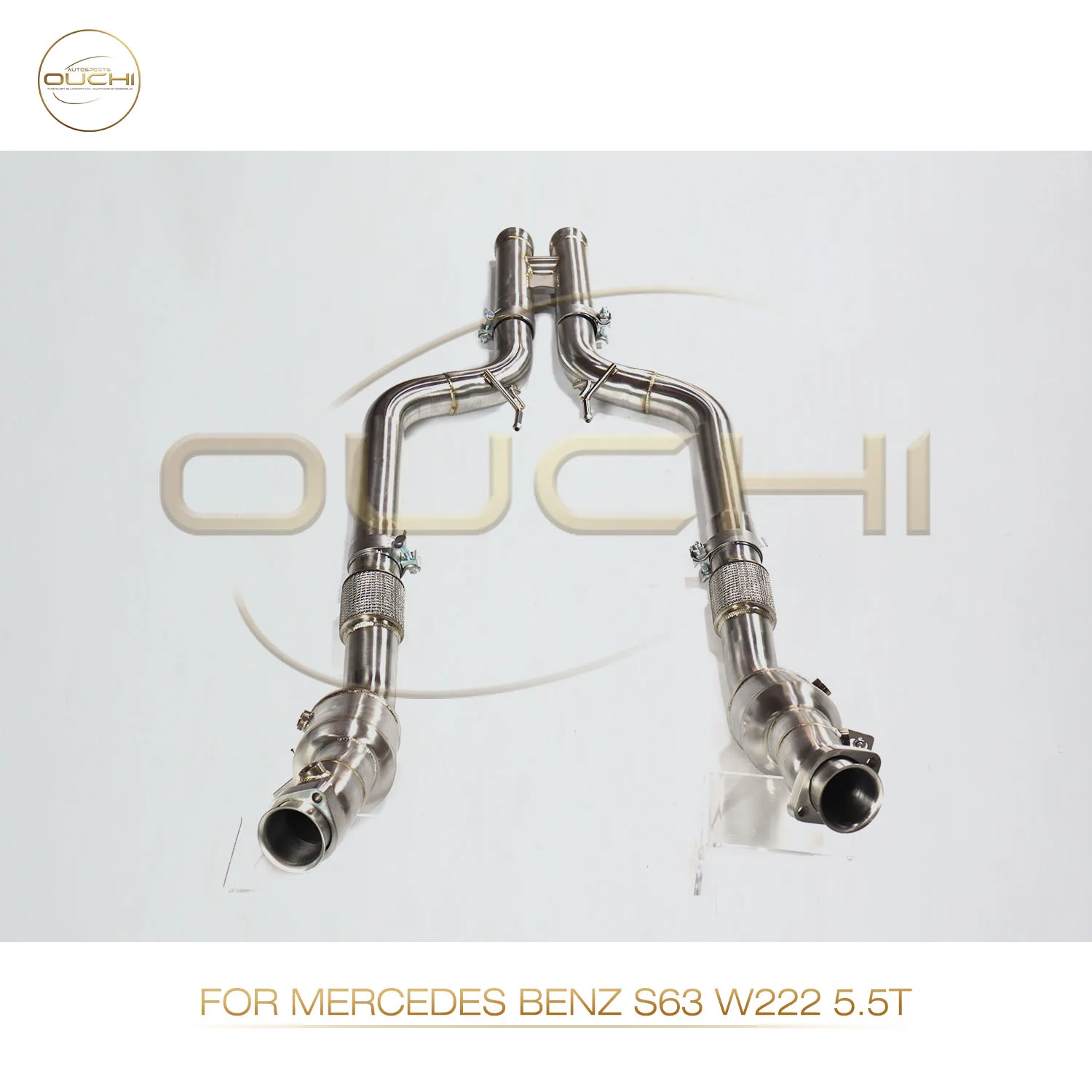 Прямые продажи с фабрики OUCHI для Mercedes Benz S63 W222 5.5T SS304, детали выхлопной трубы, простая установка без теплозащитного экрана 
Прямые продажи с фабрики OUCHI для Mercedes Benz S63 W222 5.5T SS304, детали выхлопной трубы, простая установка без теплозащитного экрана