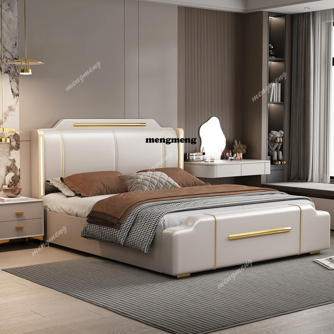Italian Light Luxury Bed Simple Modern Bedroom Wedding Aesthetics Bed Comfortable Adult High Quality Beliche Home Furniture
Italian Light Luxury Bed Simple Modern Bedroom Wedding Aesthetics Bed Comfortable Adult High Quality Beliche Home Furniture