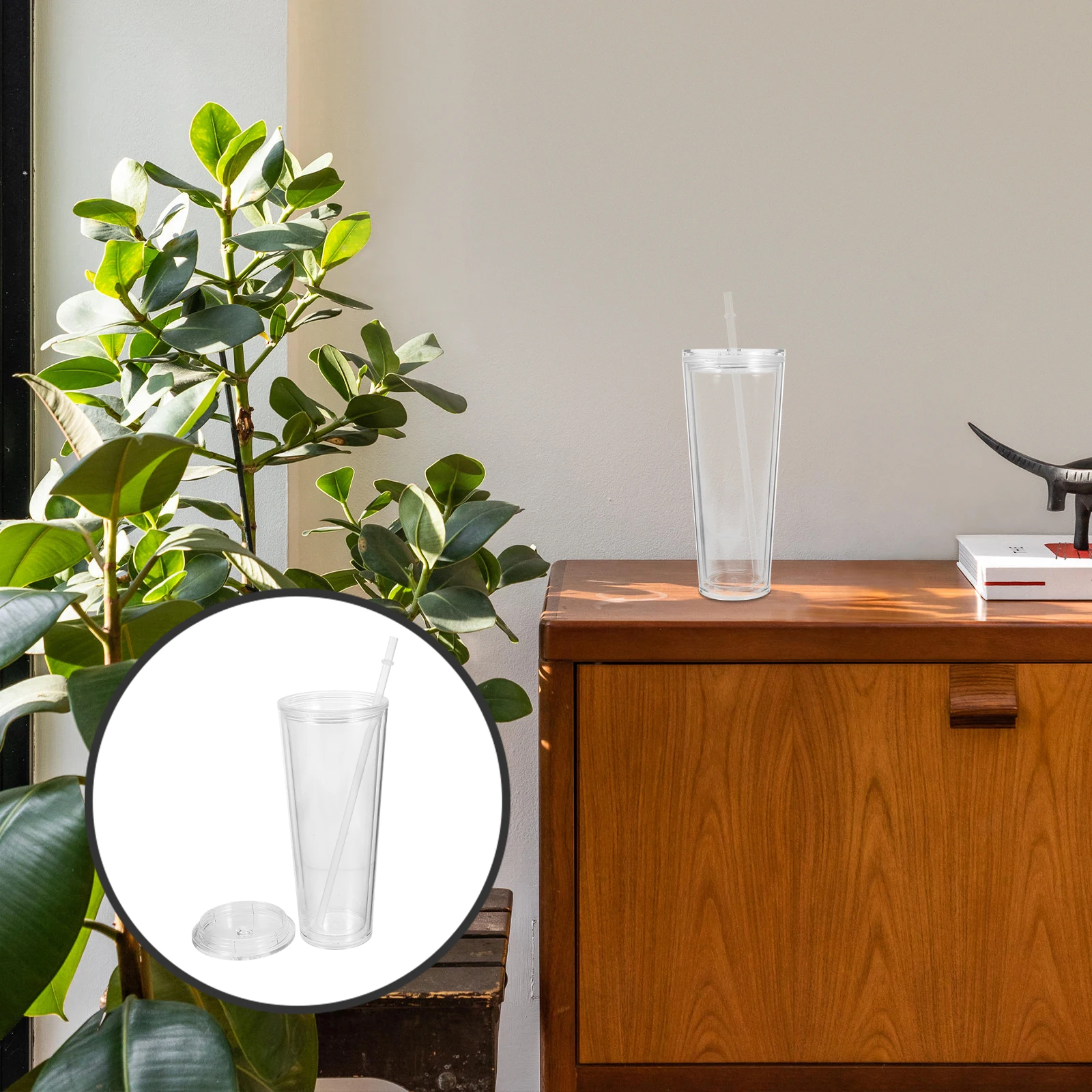 Clear Reusable Plastic Tumbler Double Layer Cup With Straw Large Capacity Cold Brew Juice Coffee Cup Camping Kitchen Portable
Clear Reusable Plastic Tumbler Double Layer Cup With Straw Large Capacity Cold Brew Juice Coffee Cup Camping Kitchen Portable