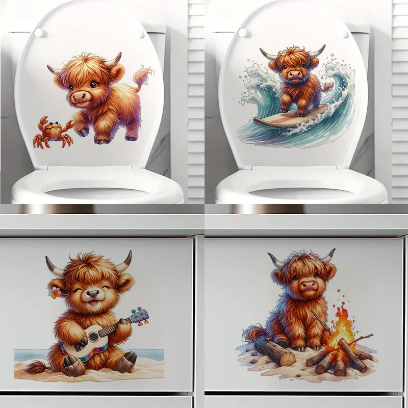 Summer Highland Cow Toilet Stickers Decoration for Living Room, Wall, Bedroom, and Home Decor Car Decals Self-Adhesive
Summer Highland Cow Toilet Stickers Decoration for Living Room, Wall, Bedroom, and Home Decor Car Decals Self-Adhesive