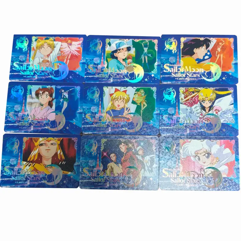 18pcs/set Sailor Moon stars Tsukino Usagi Chibiusa DIY self-made Color Flash Card Anime Game Collection Card Gift Toy 59*86mm
18pcs/set Sailor Moon stars Tsukino Usagi Chibiusa DIY self-made Color Flash Card Anime Game Collection Card Gift Toy 59*86mm