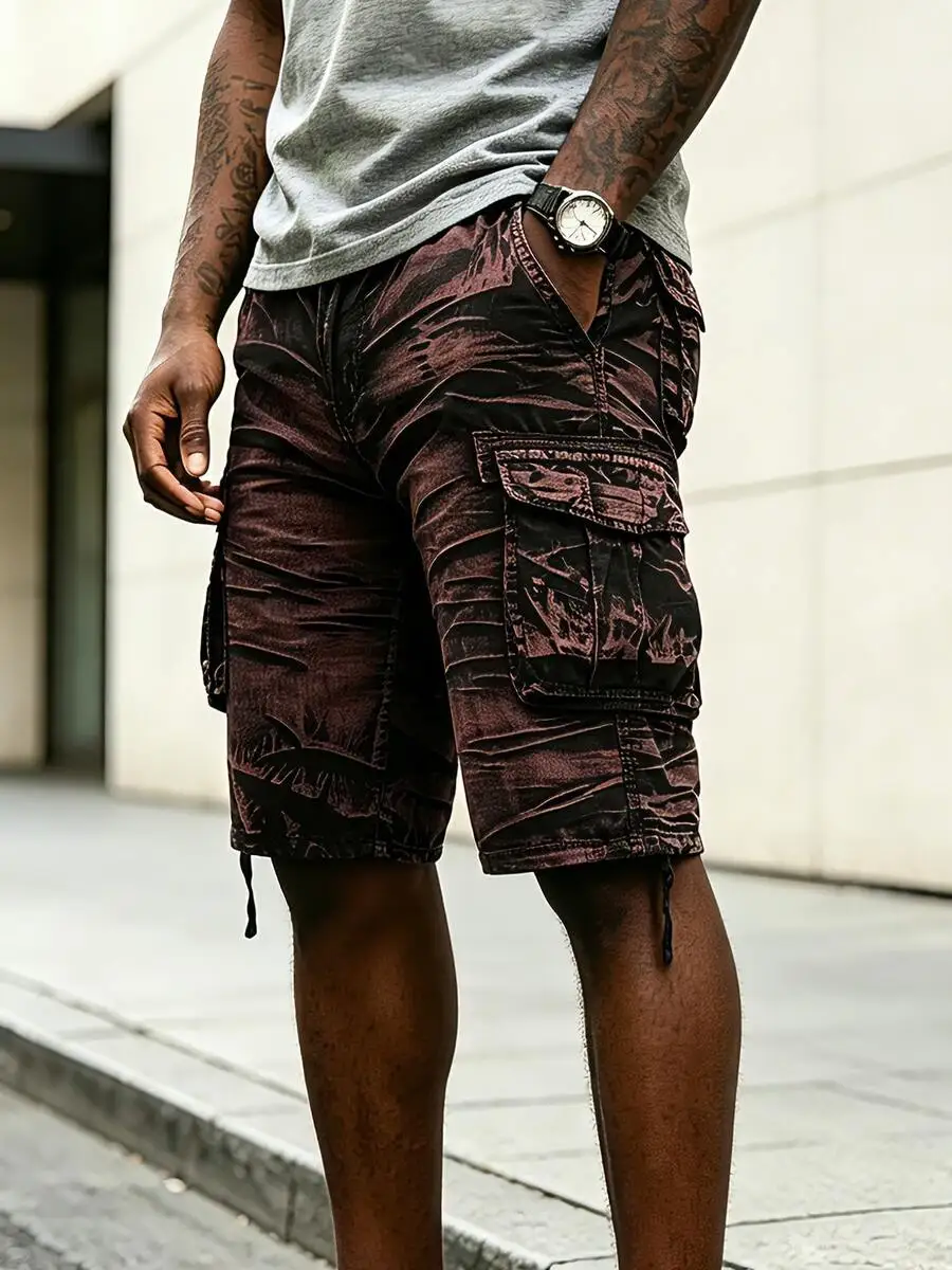 Mens Tie-Dye Cargo Shorts 100% Cotton Washed Casual Streetwear Multi-Pocket Utility Summer Shorts
Mens Tie-Dye Cargo Shorts 100% Cotton Washed Casual Streetwear Multi-Pocket Utility Summer Shorts