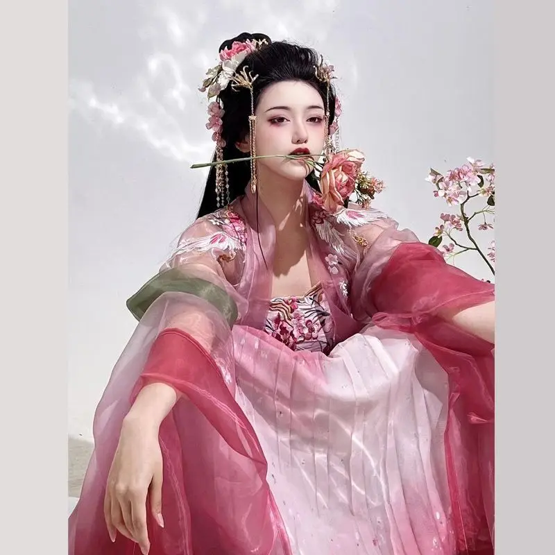 Chinese Hanfu Dress Women Ancient Traditional Hanfu Female Halloween Fairy Cosplay Costume Gradient Pink Hanfu Dress Party Dress
Chinese Hanfu Dress Women Ancient Traditional Hanfu Female Halloween Fairy Cosplay Costume Gradient Pink Hanfu Dress Party Dress
