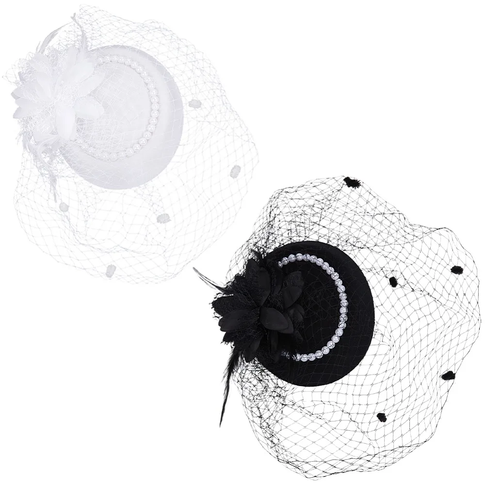 2Pcs 2 Colors Women's Fascinator Hat Veil Mesh Feathers Flower Clip Headband Mixed Color 145x160x40mm 1pc/color
2Pcs 2 Colors Women's Fascinator Hat Veil Mesh Feathers Flower Clip Headband Mixed Color 145x160x40mm 1pc/color
