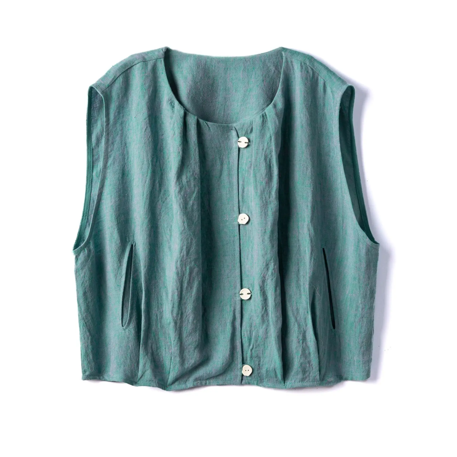 Dave&di Flax Refreshing Color, Silhouette, Slightly Wrinkled Flower Buds, Age Reducing Vest, Sleeveless Top For Women
Dave&di Flax Refreshing Color, Silhouette, Slightly Wrinkled Flower Buds, Age Reducing Vest, Sleeveless Top For Women