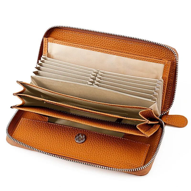 Genuine Leather Card Holder Purse Women RFID Large Cow Leather Wallet Lady Anti-theft Brush Ladies Clutch Bag
Genuine Leather Card Holder Purse Women RFID Large Cow Leather Wallet Lady Anti-theft Brush Ladies Clutch Bag